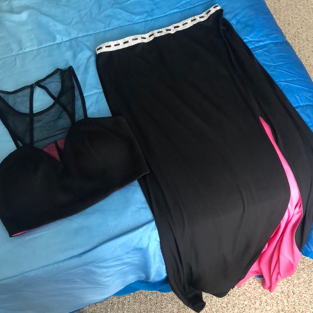 2 piece prom dress